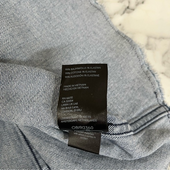 Anthropologie Pilcro Icon Fluted Strapless Denim Midi Dress Smocked Back Large - Picture 14 of 16